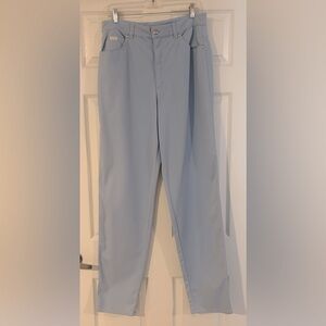 Escada Light Blue Cotton Pants Trousers 44 EU
